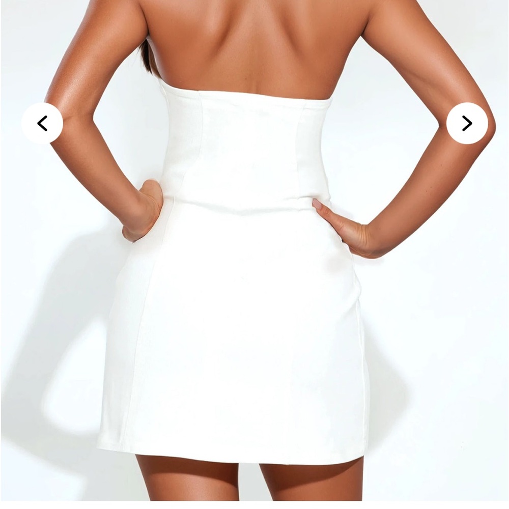 Fashion Nova Denim Halter Mini Dress